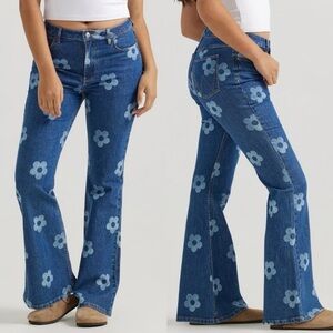 Wrangler Blue Floral Women's Flare Jeans